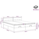  Podesivi krevet s madracem s uzglavljem 2 kom. Plava Tkanina - Plava 180 x 200 cm Prošiveno gumbima | shoptok.hr