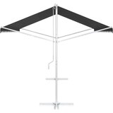  Prosto stoječa tende 4 × 3 m Poliester Antracit, (5000252580) | Shoptok.si