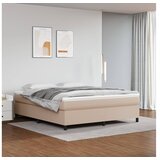  Box spring postelja z vzmetnico kapučino 180x200cm umetno usnje | Shoptok.si