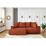 Bobochic Paris Narančasta baršunasti kutna garnitura Enjoy – | shoptok.hr