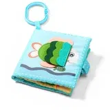 BabyOno Reversible Sensory Cloth Book 0m+ kontrastna izobraževalna knjiga Sea world 1 kos