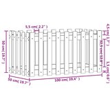  Povišena vrtna gredica 100x50x50 cm impregnirana borovina | shoptok.hr