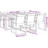  7-dijelni vrtni blagovaonski set crni od tekstilena | Eponuda.ba