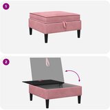  Stolić za sofu s pohranom Ružičasta Baršun | shoptok.hr
