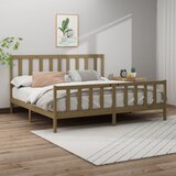 Furnova Posteljni okvir medeno rjav iz borovine 200x200 cm, (21938915) Cene
