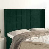  Uzglavlje s ušima tamnozeleno 147x16x118/128 cm baršunasto | shoptok.hr