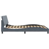 vidaXL Posteljni okvir z vzglavjem temno siv 160x200 cm žamet | Shoptok.si