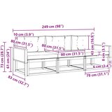  Set vanjskih sofa 3 kom. Prirodna i krem | shoptok.hr