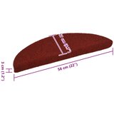  Prostirke za stepenice, samoljepljive, 15 kom, 56x17x3 cm, bordo crvene, poluokrugle | shoptok.hr