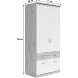 Lesnina-XXXL omara za oblačila brando, bela, hrast, š. 91 cm | Shoptok.si