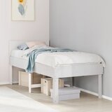 vidaXL Okvir kreveta bez madraca bijeli 90 x 200 cm masivna borovina | shoptok.hr