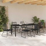  Vrtni set za objed 7 kom. Crna Čelik s prahom premazan | shoptok.hr