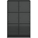  Visoka komoda s vratima crna 68x37x109 cm konstruirano drvo | shoptok.hr