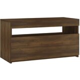Maison Chic TV omarica - TV stojalo - Televizijska omarica z LED lučkami rjavi hrast 75x35x40 cm, (21699049) Cene
