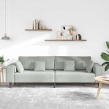 SOFA Svijetlo siva 250 x 77 x 76 cm Baršun | Eponuda.com