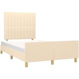  Posteljni okvir z vzglavjem krem 120x200 cm blago, (20906129) | Shoptok.si