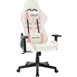 vidaXL Gaming stol belo in roza umetno usnje Cene