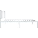  Metalni okvir krevet bez madraca s uzglavljem bijeli 75x190 cm | shoptok.hr
