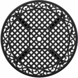  Vrtni stol crni Ø 90 x 75 cm od lijevanog aluminija | shoptok.hr