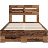  Krevetna konstrukcija Staro drvo 120 x 190 cm Konstruirano drvo Smeđa 196 x 123 x 100 cm | shoptok.hr
