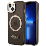 Guess Magsafe ohišje za Apple iPhone 14 Plus TPU z zlatimi obrisi, ?rna, (21244248) Cene