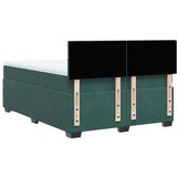 vidaXL Krevet s oprugama i madracem tamnozeleni 160x200 cm baršunasti | shoptok.hr