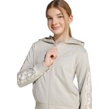 Adidas Športna jopa na zadrgo brokat / greige / bela | Shoptok.si