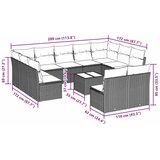  12-dijelni set vrtnih sofa poliratan s jastucima svijetlosivi | shoptok.hr