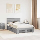  Okvir za krevet s uzglavljem Siva Sonoma 120 x 200 cm - Sivi hrast sonoma 120 x 190 cm | shoptok.hr