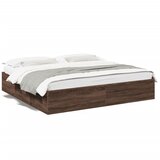 Furnova Posteljni okvir rjav hrast 200x200 cm inženirski les, (21941588) | Shoptok.si