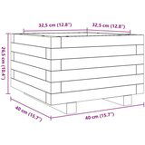  Vrtno cvetlično korito 40x40x26,5 cm trdna borovina | Shoptok.si
