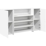 vidaXL Sprejemna pisalna miza bela 180x50x103,5 cm iz umetnega lesa | Shoptok.si