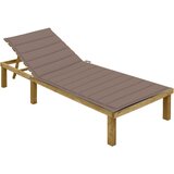 Maison Chic Ležalnik - Sončna ležalnik s taupe blazino impregnirana borovina, (22057664) | Shoptok.si