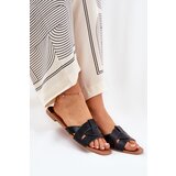 Boto Flat Women's Slippers With Intertwining Straps Black Selaenor | shoptok.hr