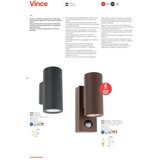  Redo 9455-LED Spoljna zidna lampa sa senzorom VINCE 2xLED/3W/230V IP54 braon | Eponuda.com