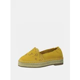 Tamaris Yellow suede espadrilles - Women