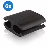 Uvi gumijasto kabelsko spenjalo, črno (6x) UVIRCW