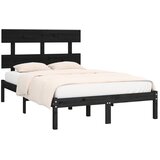  Okvir za krevet od masivnog drva crni 140 x 190 cm | Eponuda.ba