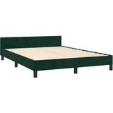  Okvir za krevet bez madraca tamnozeleni 140x190 cm baršunasti | shoptok.hr