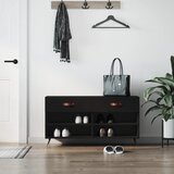 The Living Store Klop za čevlje črna 102x35x55 cm inženirski les - Klop Za Čevlje, (21437392) Cene