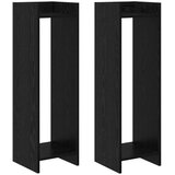  Stalak za biljke s policom 2 pcs Crni Hrast 30 x 30 x 100 cm | shoptok.hr