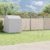 Vanjski kavez za pse s krovom srebrni 6x6x2,5 m pocinčani čelik | shoptok.hr