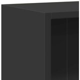  Polica za knjige crna 60 x 24 x 76 cm od konstruiranog drva | shoptok.hr