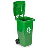  Kanta za otpad 120 L – zelena, staklo, s kotačima | shoptok.hr