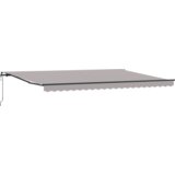 vidaXL samodejna zložljiva tenda svetlo siva 500x300 cm, zamenjava tkanine za okvir 5x3 m svetlo siva | Shoptok.si