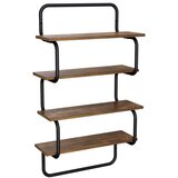  Polica sa 4 nivoa Dimljeni hrast 40 x 24 5 x 104 cm - Dimljeni hrast 40 cm 4 razine | shoptok.hr