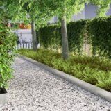 vidaXL Ograje za vrt srebrna 450 x 25 cm Pocinkano jeklo | Shoptok.si