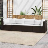  4-dijelna vrtna garnitura od poliratana s jastucima smeđa | Eponuda.com