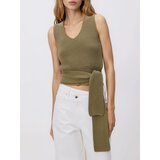 Reserved Bluza na vezanje - smeđezeleno | shoptok.hr