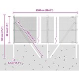 vidaXL Varjena žičnata ograja s 13 stebri 0.8x25 m pocinkano jeklo Cene